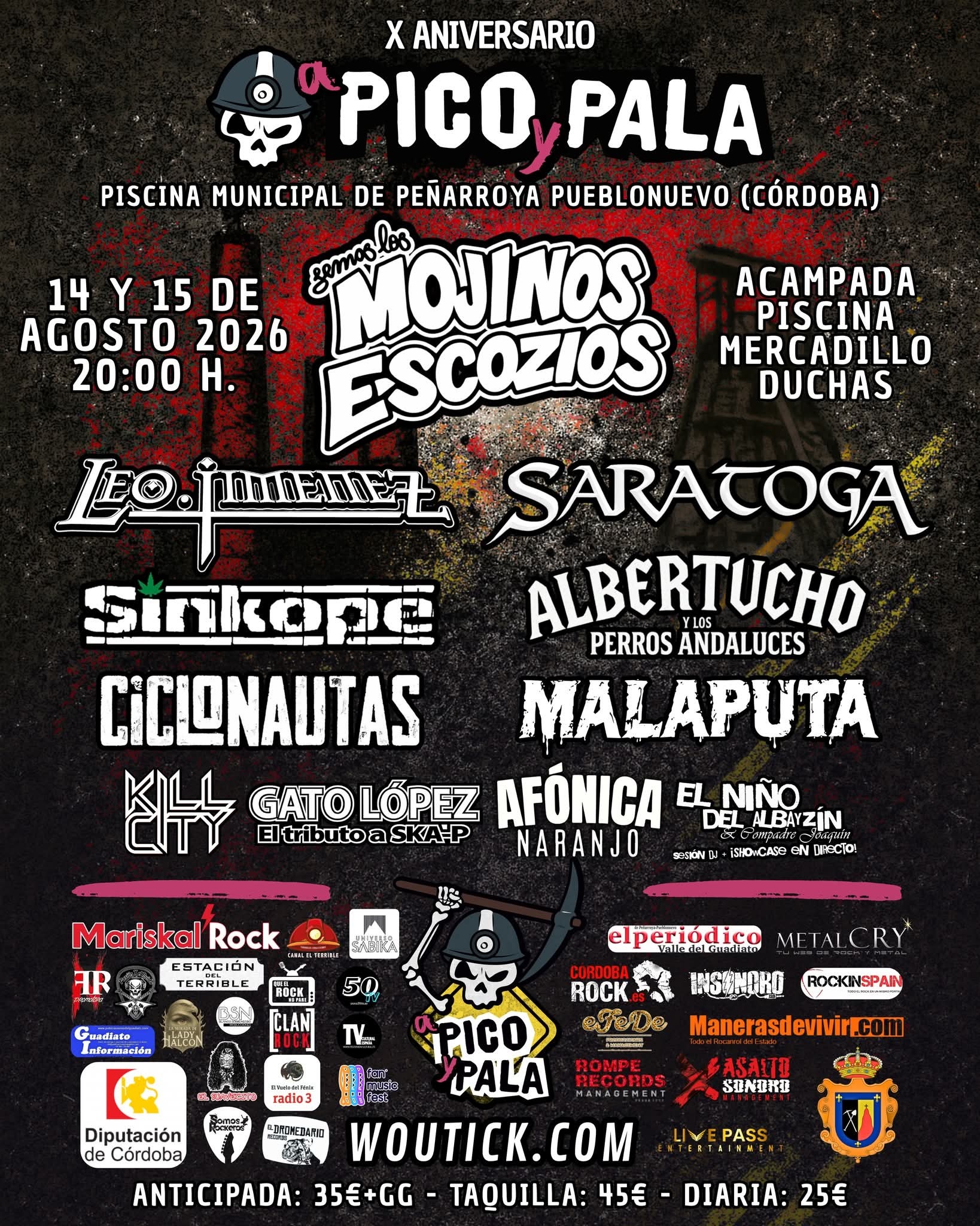 Cartel definitivo para el décimo aniversario del festival A PICO Y PALA