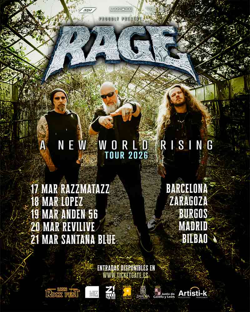 Rage regresan a España en marzo con el “A New World Rising Tour 2026”