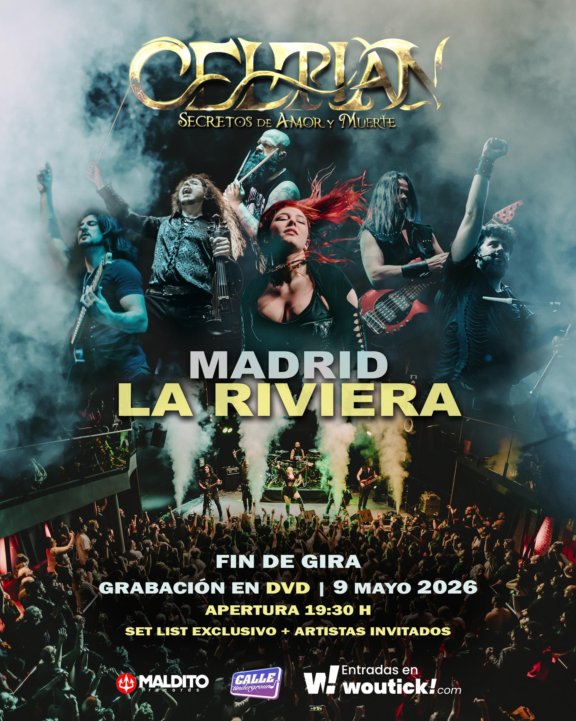 CELTIAN prepara una gran noche en Madrid: invitados especiales, DVD en directo y setlist único para el cierre de gira