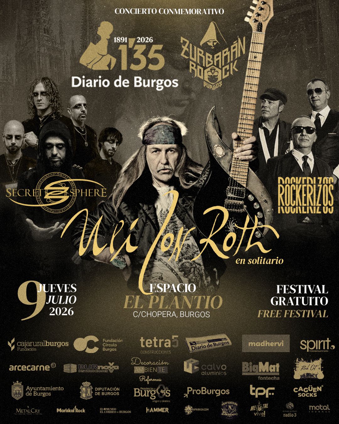 Zurbarán Rock Burgos celebra el 135 aniversario de Diario de Burgos con Uli Jon Roth