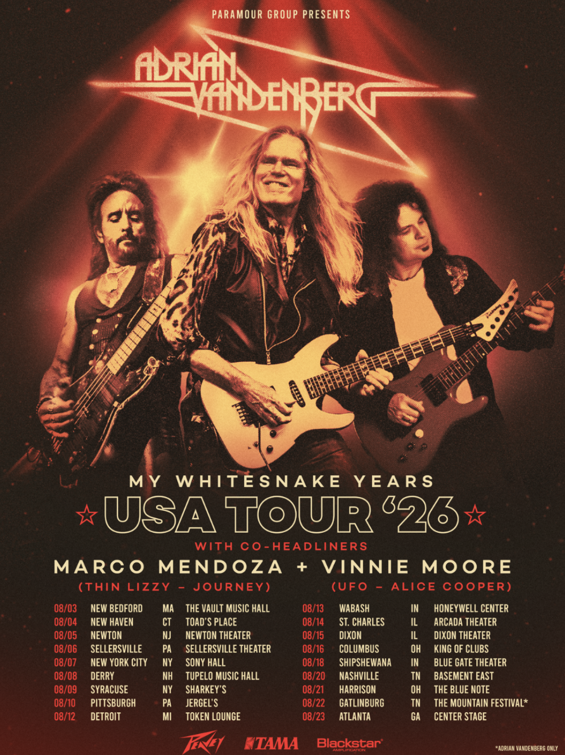 Adrian Vandenberg revive la era dorada de Whitesnake con una gira estelar por EE.UU.