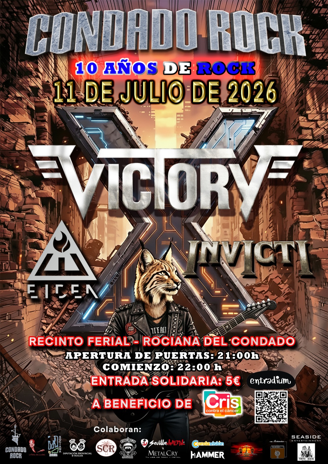 CONDADO ROCK 2026: 10 Años de Rock que tendrán el destino más solidario