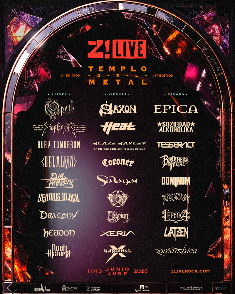 Evil Invaders y Dominum se incorporan al cartel del Z! Live Rock Fest 2026