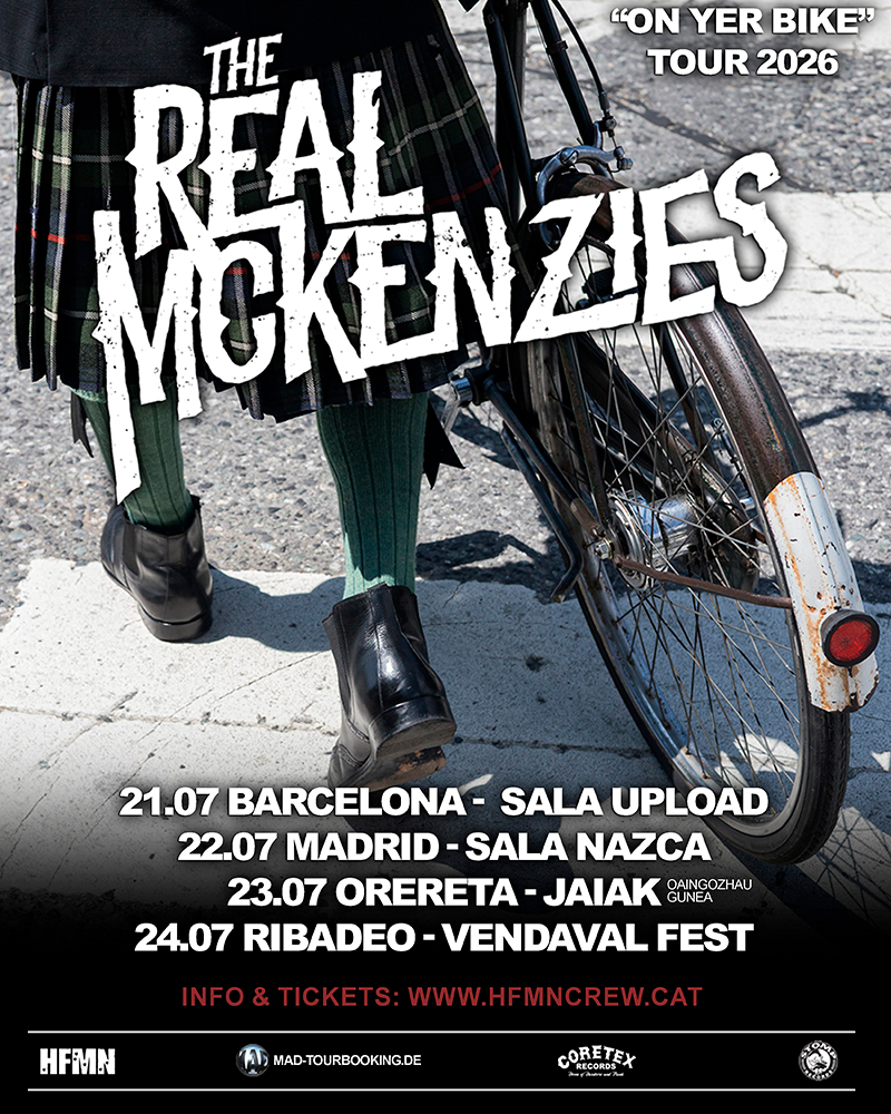 The Real McKenzies regresarán a España en julio con su gira “On Yer Bike” 2026