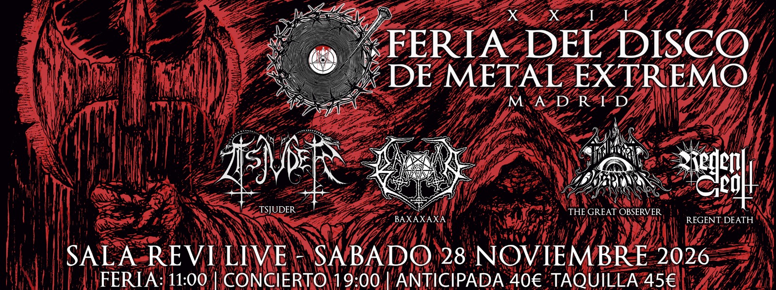 Tsjuder debutará en Madrid en la XXII Feria del Disco de Metal Extremo