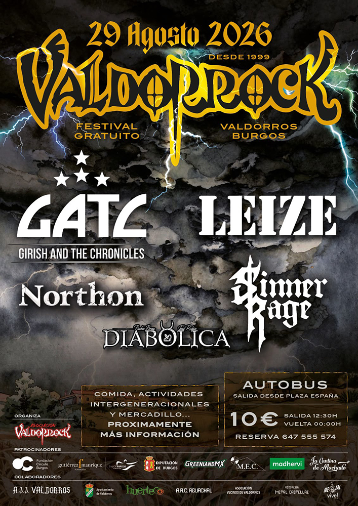 Valdorrock 2026 cierra su cartel con Leize, Sinner Rage y Northon